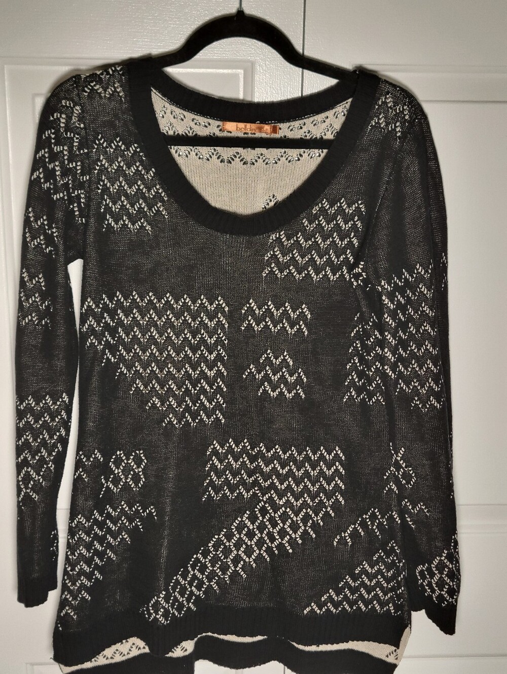 Belldini Knit Scoop Neck Sweater